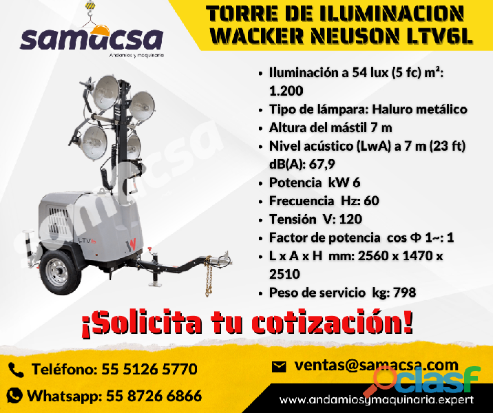 Samacsa Torres Diesel de Iluminación Wacker