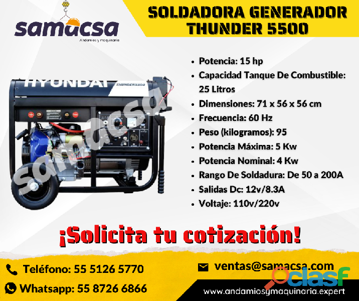 Samacsa generador Soldadora THUNDER 55000