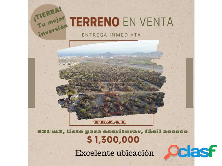 Terreno en Tezal 521m2