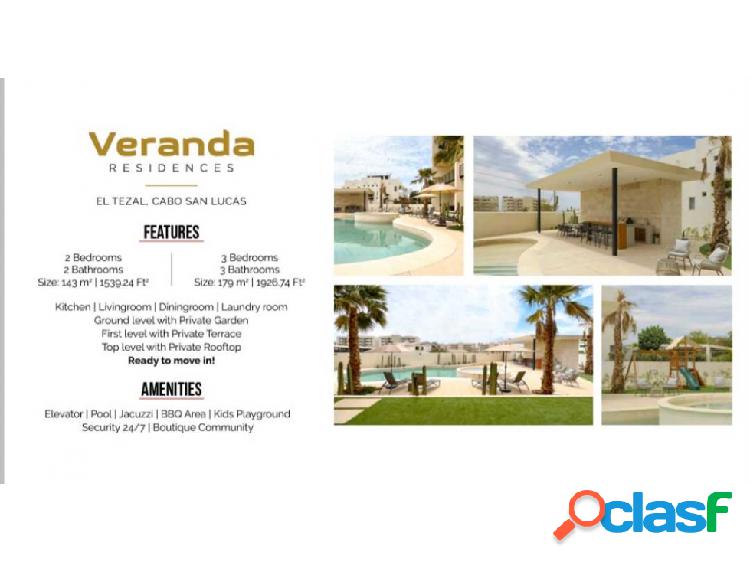 Departamentos en venta VERANDA Residences El Tezal BCS