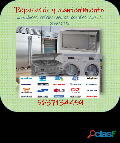 Repracion de lavadoras y Refrigeradores