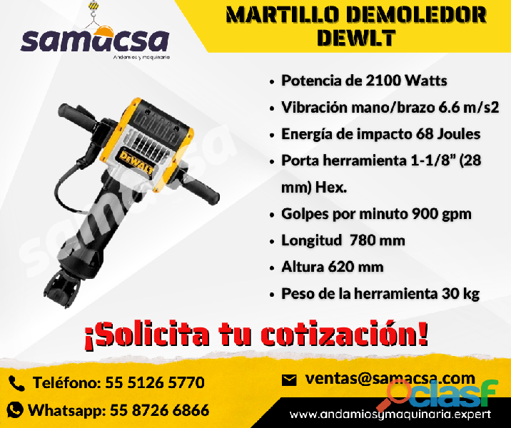 Martillo Samacsa marca DEWALT