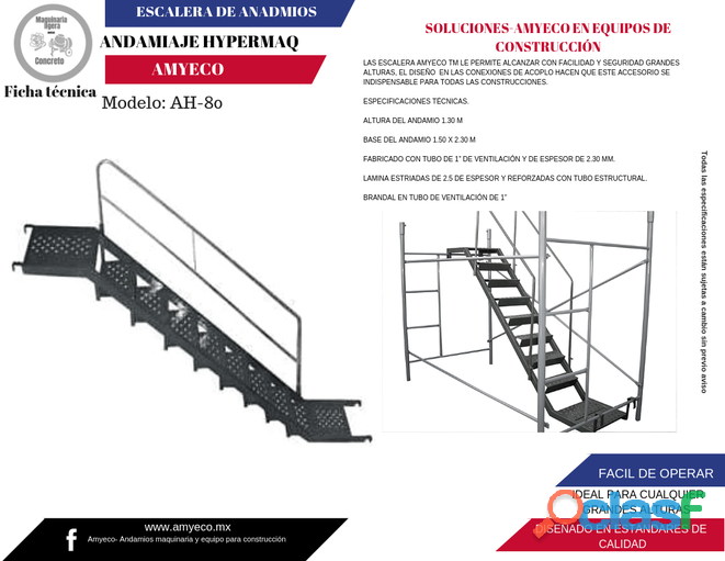 RENTA DE ANDAMIO CON ESCALERA ESTANDAR