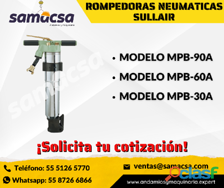 Rompedor Samacsa modelo Neumático sullair