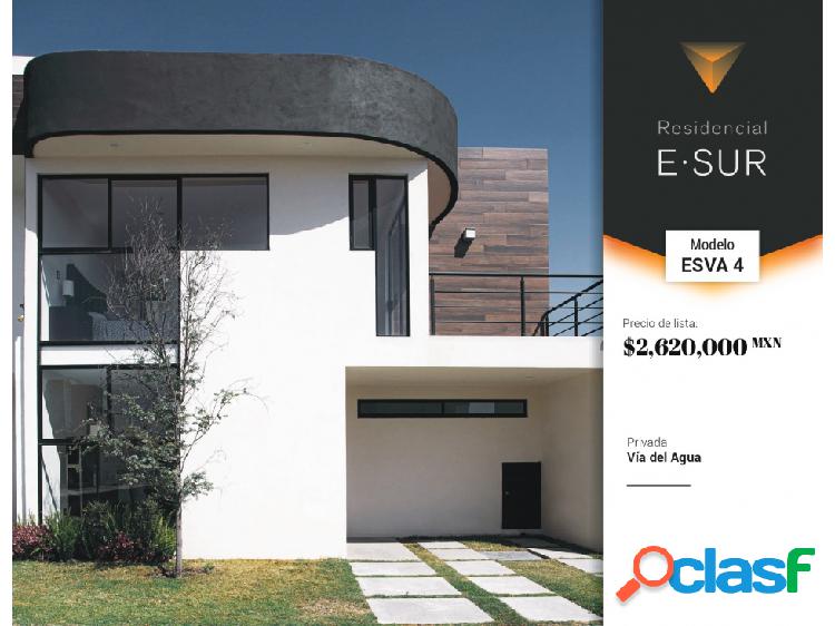 Casa E4: 3 recamaras Residencial E-SUR, en Pachuca 145m2