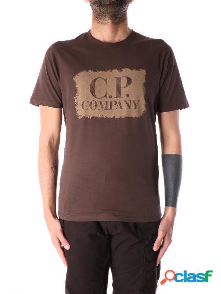 C.P. COMPANY T-shirt Manica Corta Uomo Marrone