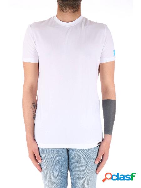 DSQUARED T-shirt Manica Corta Uomo Bianco/celeste