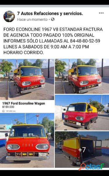 FORD ECONOLINE 1967 STD V8 FACTURA DE AGENCIA T PAGADO