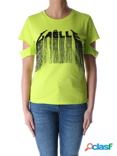 GAëLLE PARIS T-shirt Manica Corta Donna Verde mela