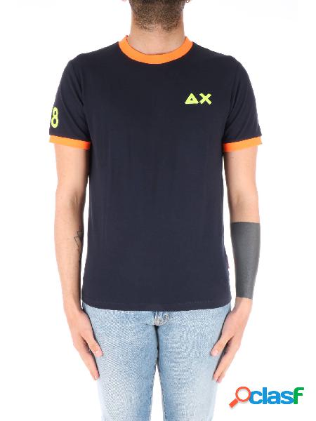 SUN68 T-shirt Manica Corta Uomo Blu