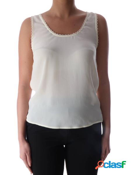 TWINSET Top Canotte Donna Neve