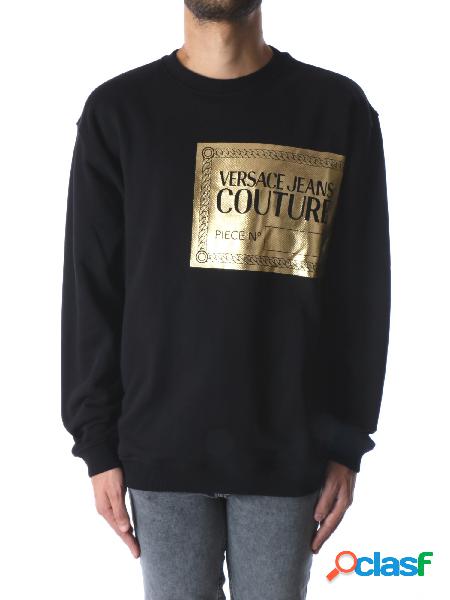 Versace Jeans Couture Felpe Girocollo Uomo Nero/oro