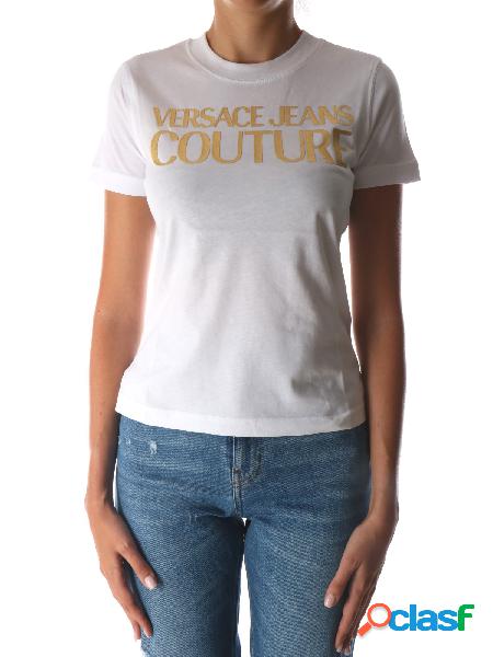 Versace Jeans Couture T-shirt Manica Corta Donna Bianco/oro