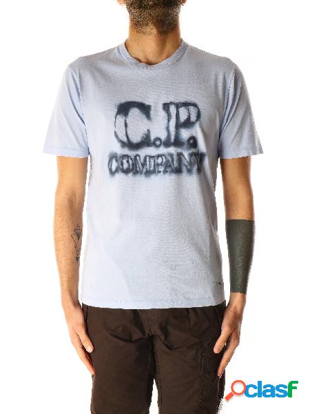 C.P. COMPANY T-shirt Manica Corta Uomo Celeste