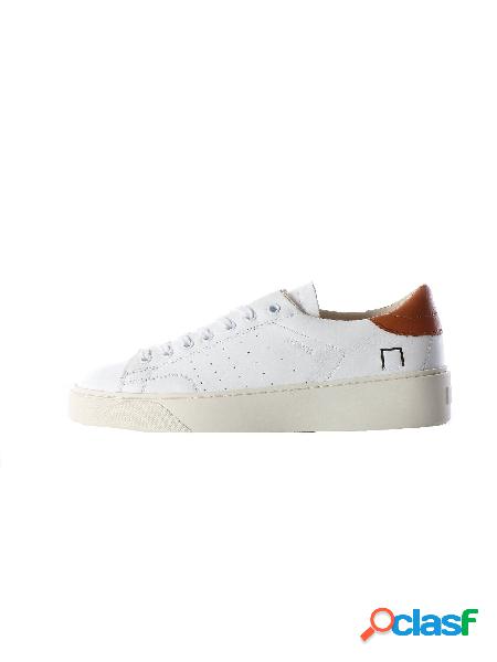 D.A.T.E. Sneakers Basse Uomo Bianco/cuoio